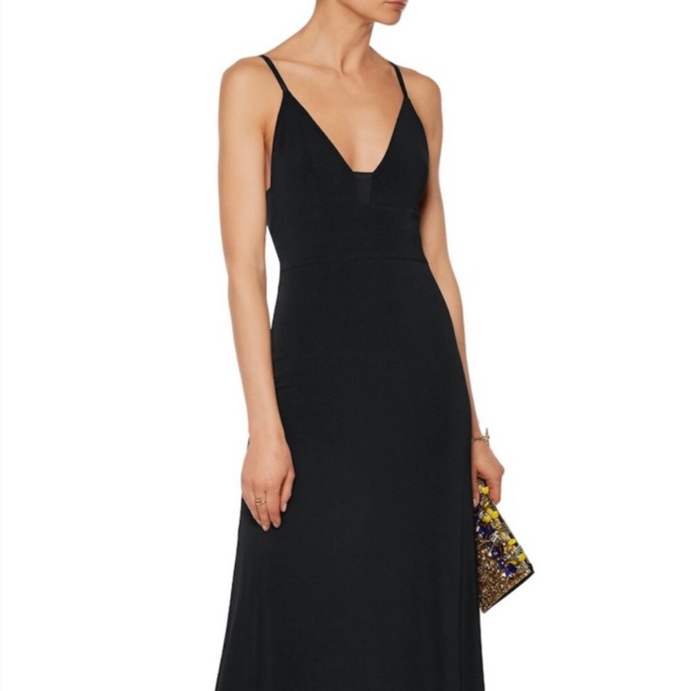 NWT ALICE + OLIVIA black maxi dress. Size 2.